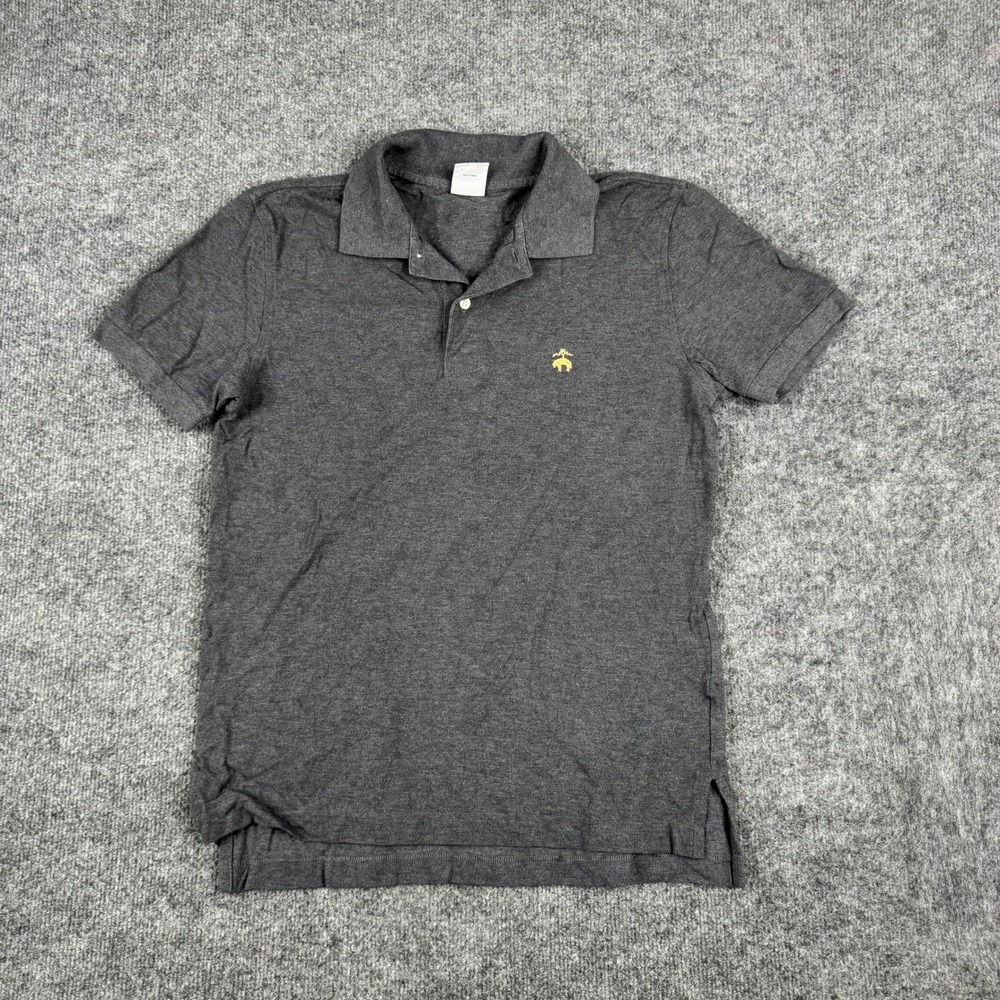 Brooks Brothers Polo Mens Size S Gray Slim Fit Cotton Short Sleeve Performance